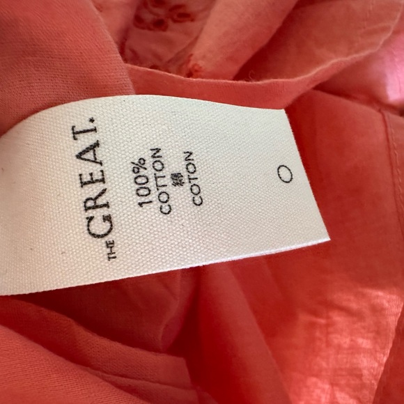 The Great Camelia Orange Red Floral Eyelet sundress Midi Dress size 3 Large - Picture 8 of 10